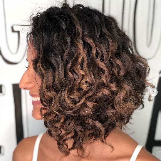 Curly Medium Hair Cut