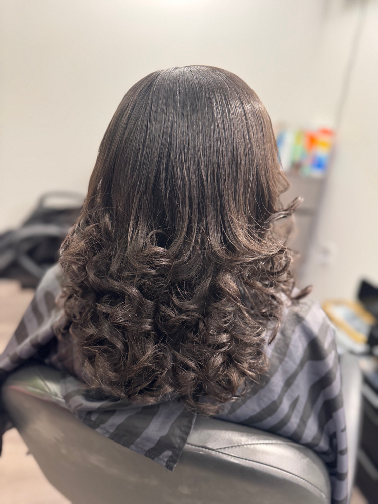 Press/Flat Ironed Curls