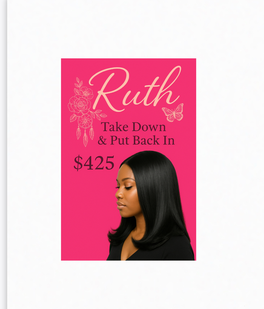 Ruth take down and reinstall four h