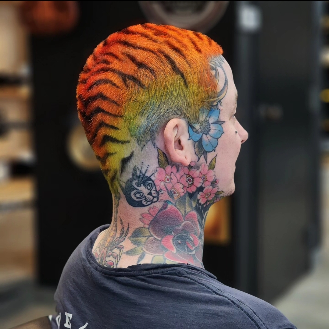 Hand Painted Hair Design