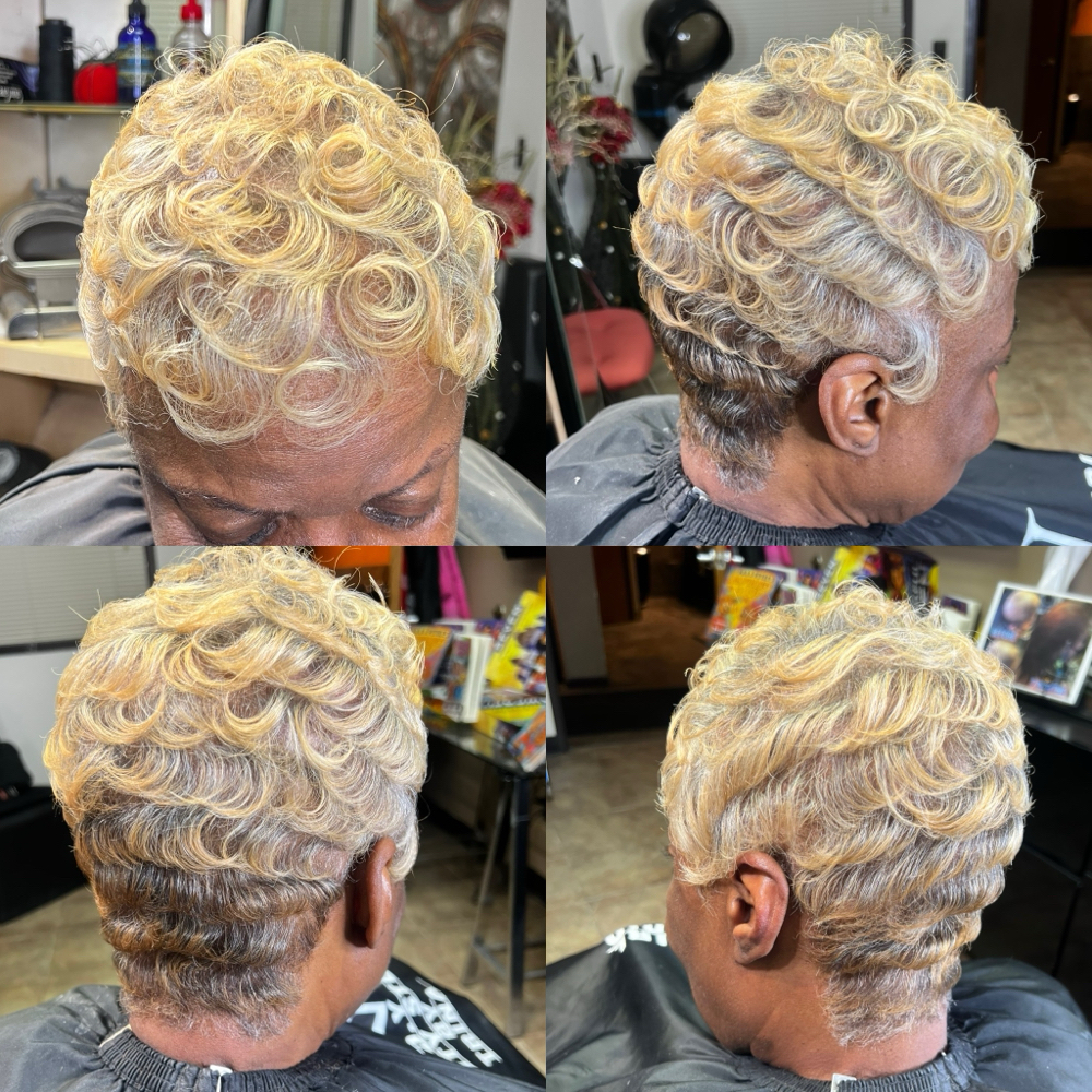 SHORT SOFT WAVES WITH PINCURLS 💕 at NERDY GIRL BEAUTY STUDIO ✨✨ in 48034