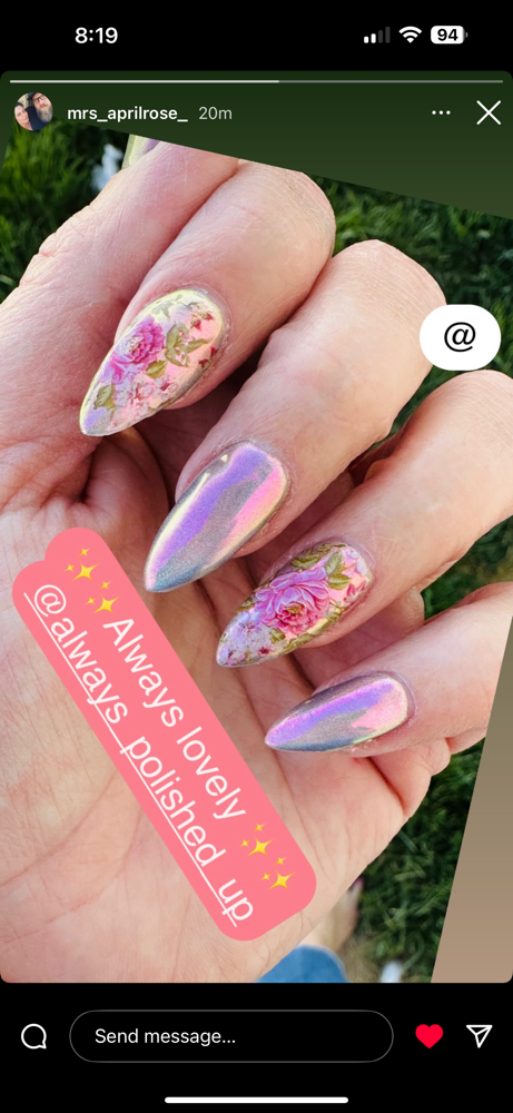 Chrome Powder at Polished Up Nails in Hagerman, ID