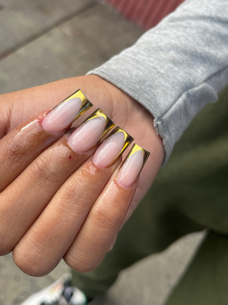 Acrylic French Tip 🌸 at Savage Glow Beauty Bar in Brooklyn, NY