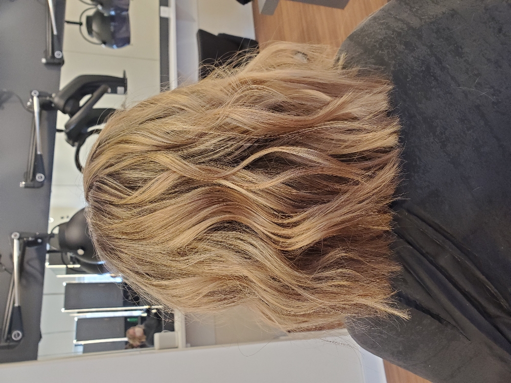 Color, Partial H/L, cut and style at Erica Joy hair artistry in Annapolis, MD
