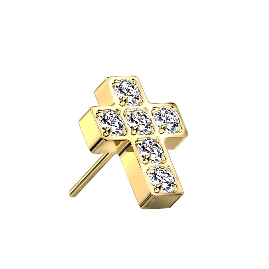 Gold Radiance CZ Cross at Hive Studio in Red Oak, IA