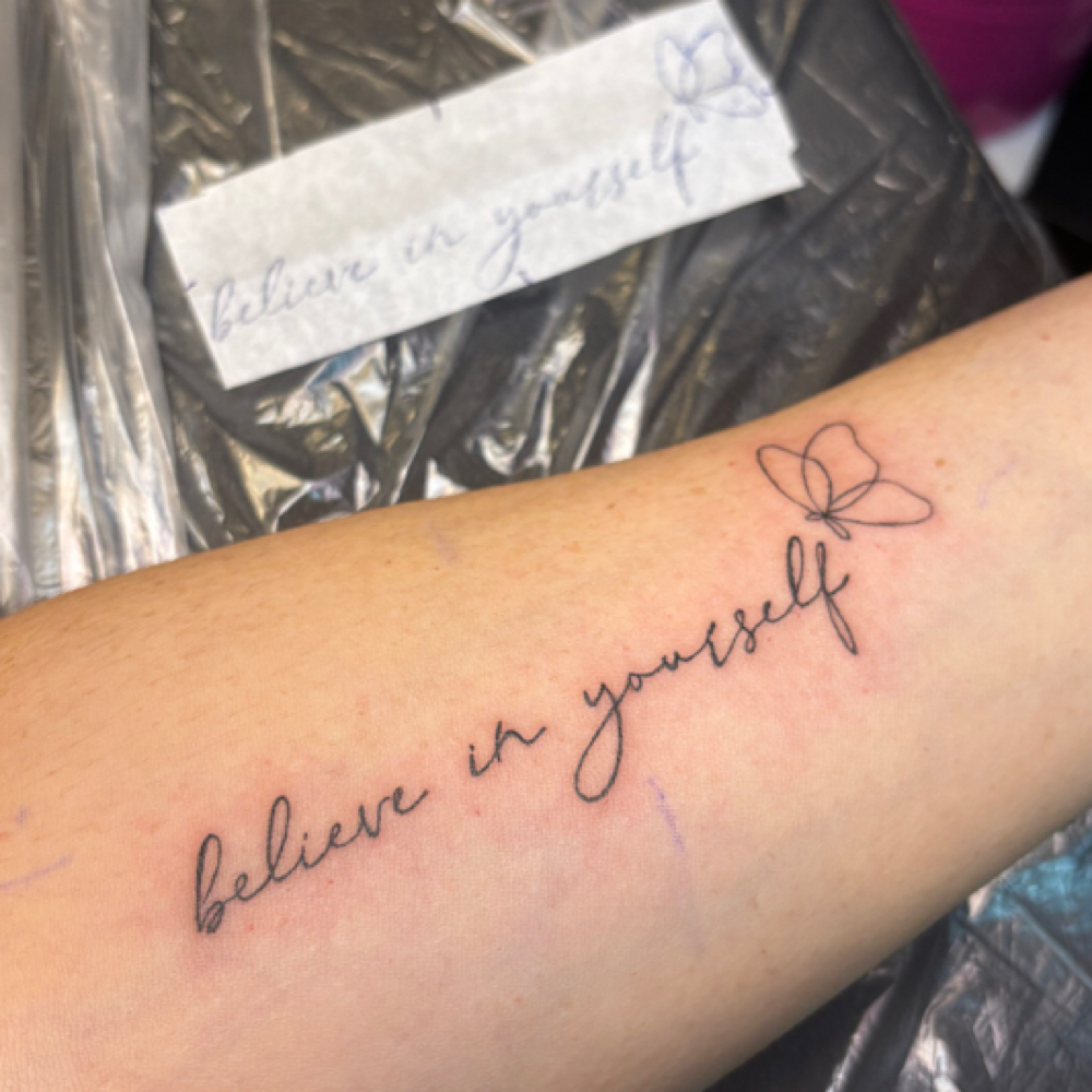 Body Tattoos-Script/Outline at Rely.Inks in Rancho Cucamonga, CA