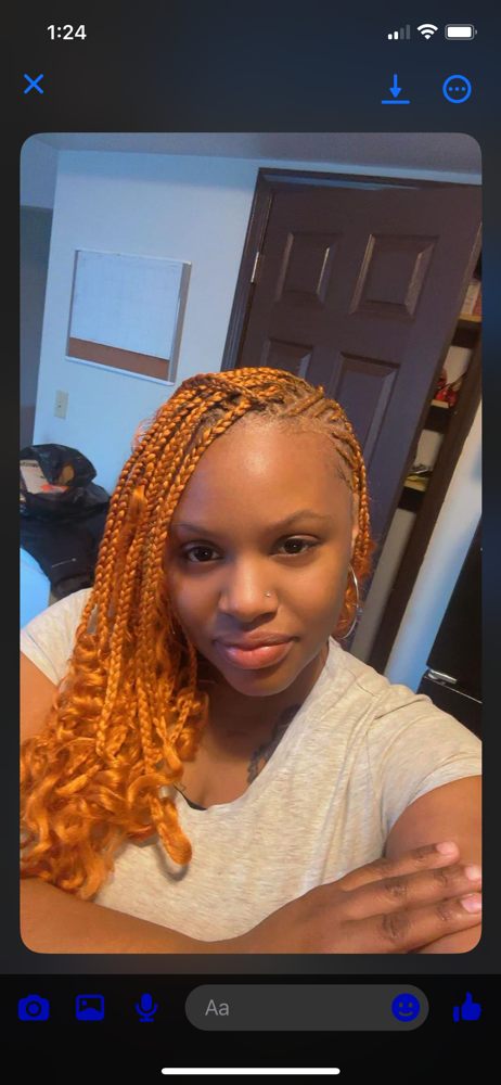 Flip Over Fulani With Box Braid Back