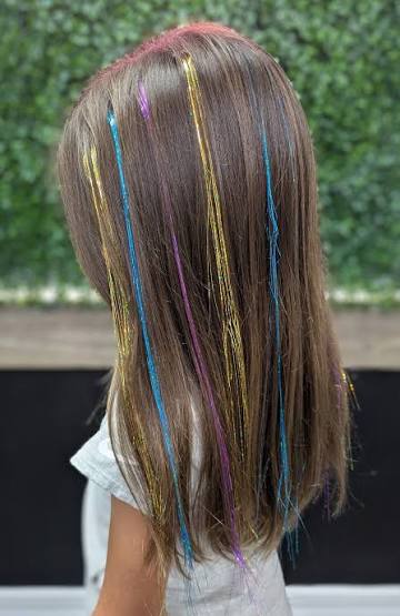 Tinsel Added To Hair at Hair & Lashes By Chelsie in Tazewell, TN