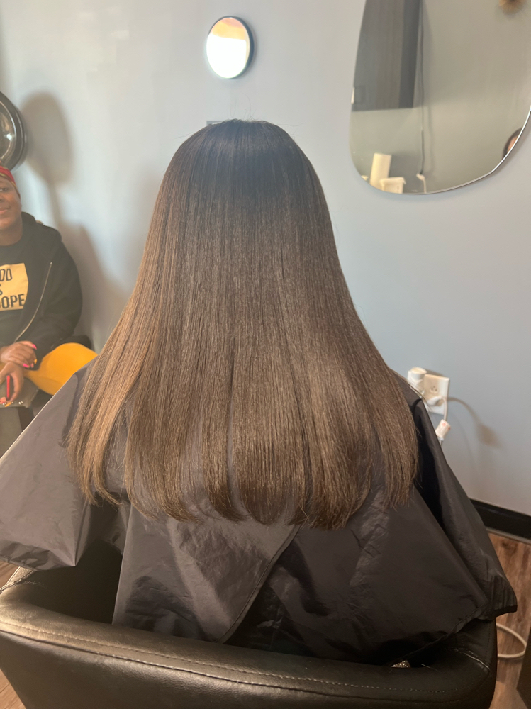 Silk Press/Shampoo Style