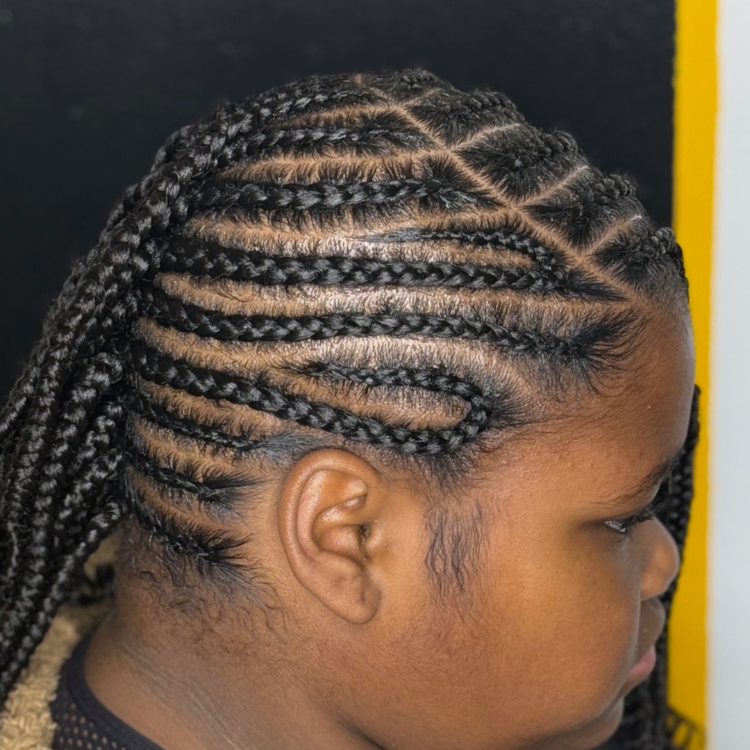 Feed-In Braids — Medium at HALOD BEAUTY HOUSE in Jackson, MS