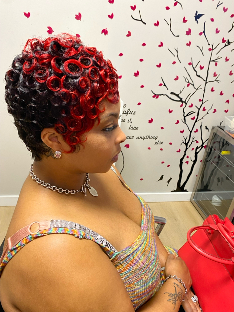 Wash & Set (Real Hair) at Pretti Millionaires & Co. LLC. in Decatur, GA