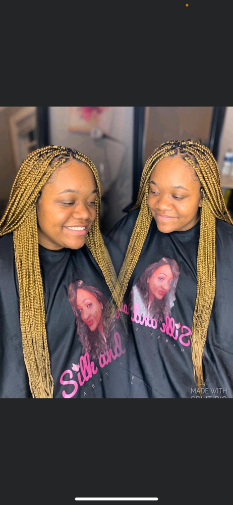 Super Small Box Braids Mid Back