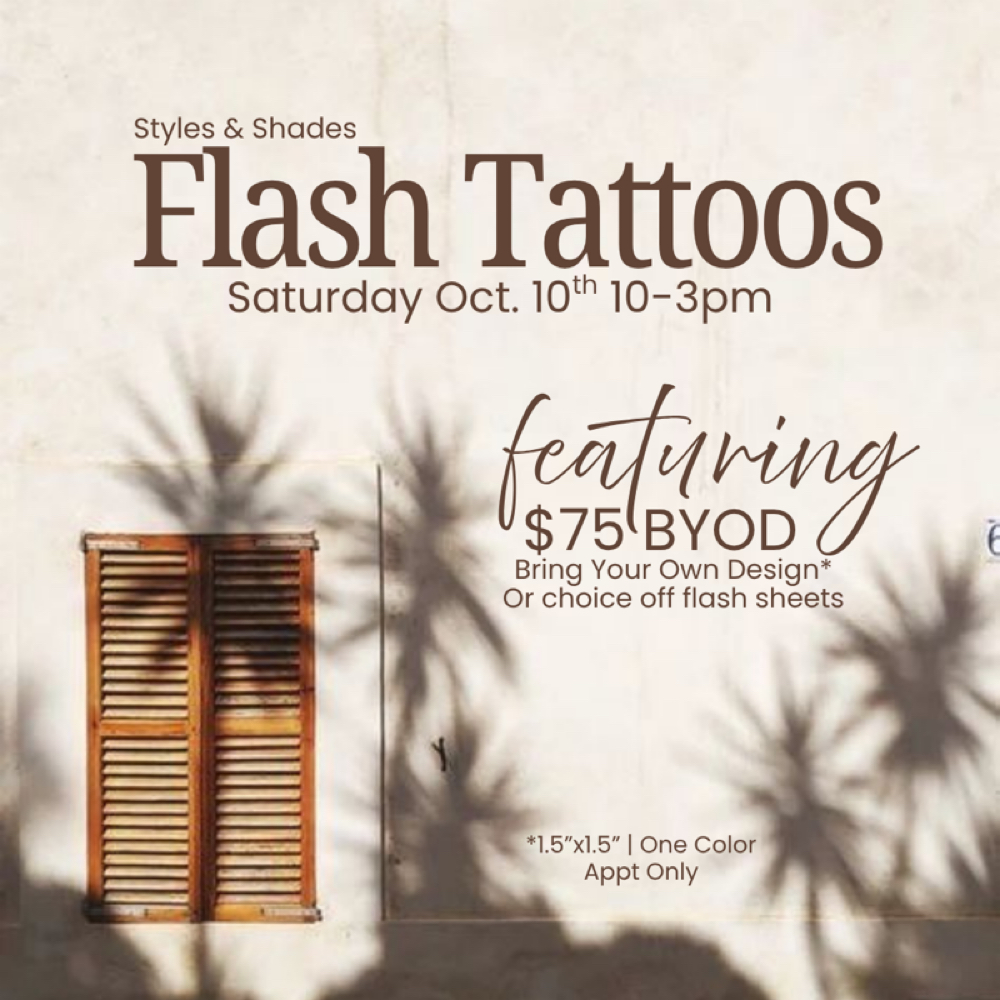 Styles & Shades Event | Oct. 10th at Chez Shae Ink in Cleburne, TX