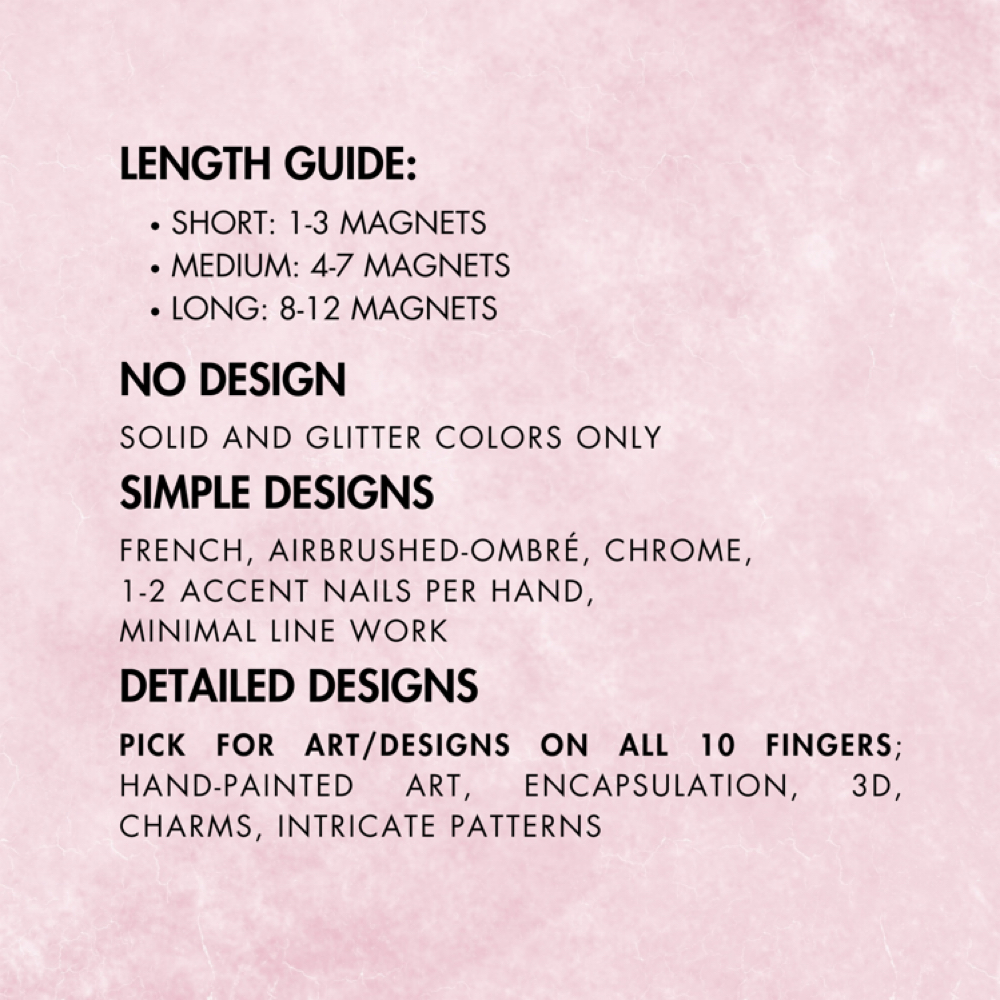Length & Designs Guide at Sheena the Nail Tech in Tulsa, OK