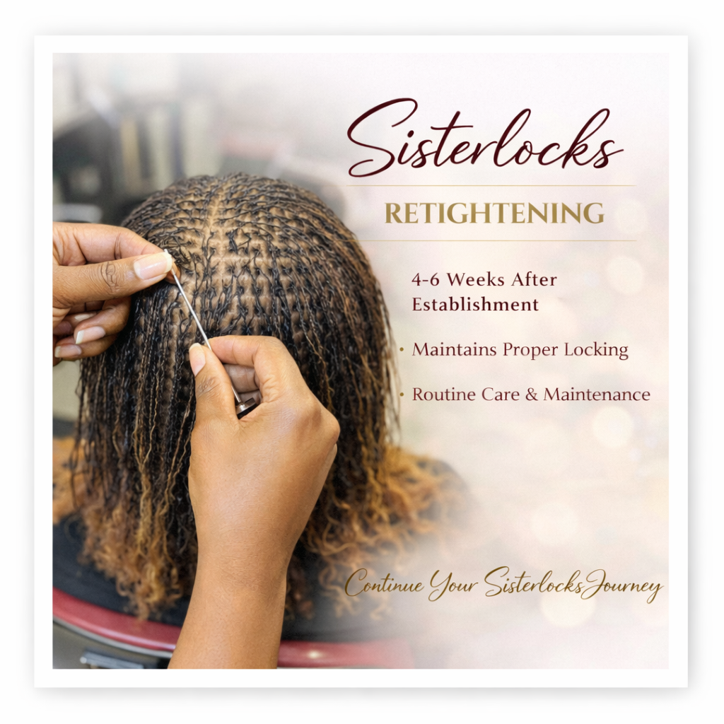 Sisterlocks Retightening at Paradise Hair Promotions in Bedford Heights, OH