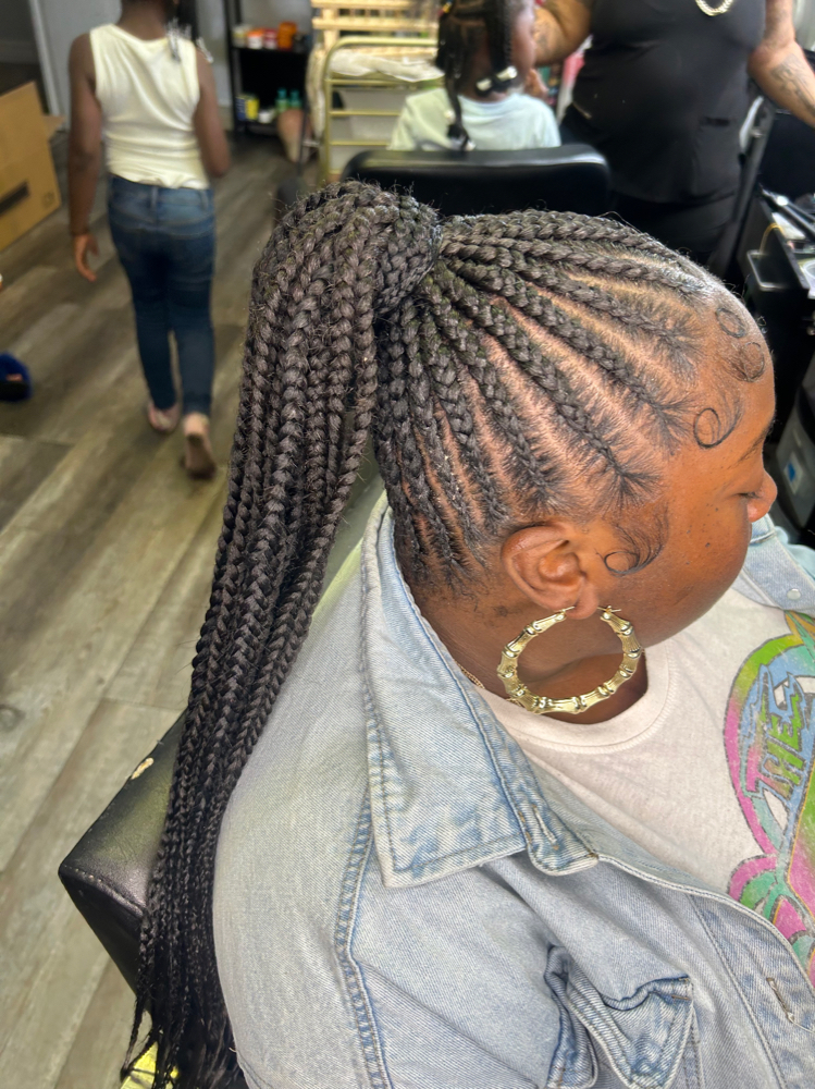 Medium Braid Ponytail at Glamourist Beauty Bar in Bellflower, CA