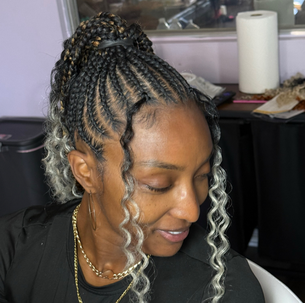 Medium Braid Ponytail at Glamourist Beauty Bar in Bellflower, CA