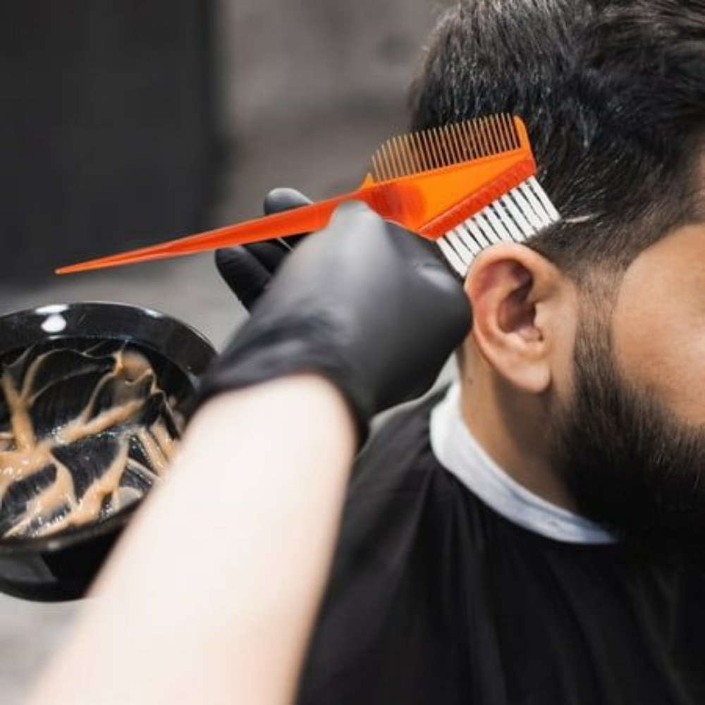 Short Hair Grey Blending at Studio B & Co. in St. Joseph, MI