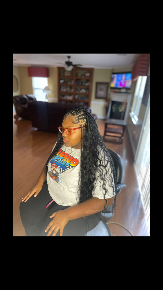 Flipover Fulani braids/quickweave