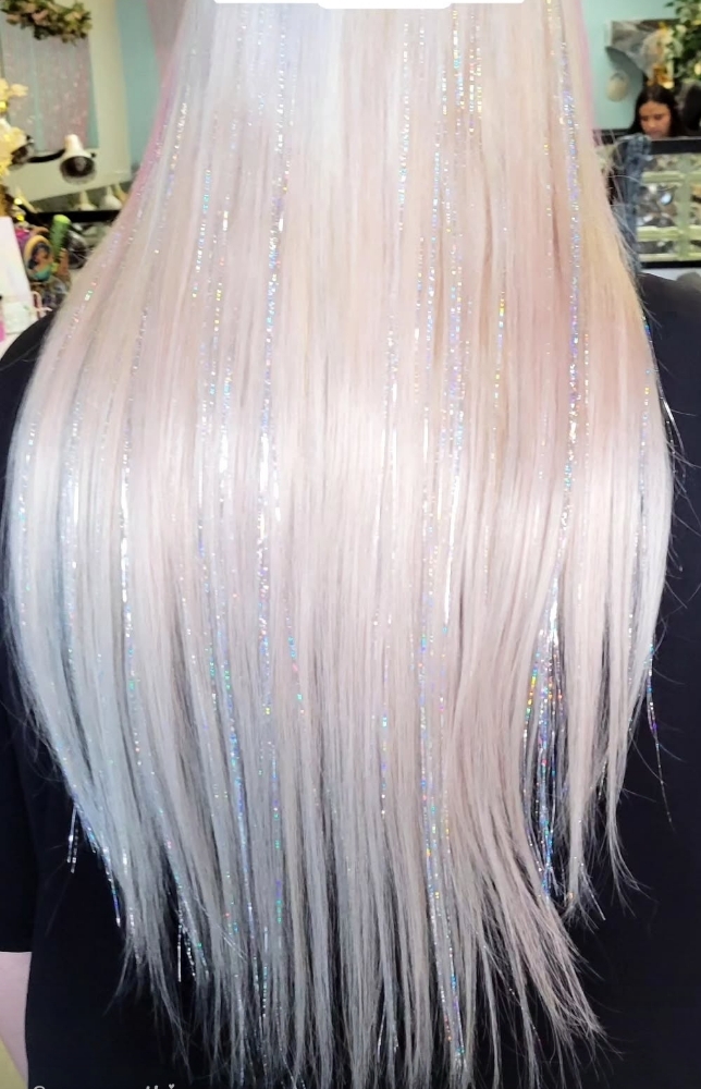 Hair Tinsel Installation