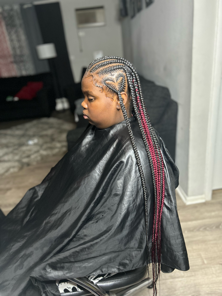 Large Fulani Braids Half Knotless