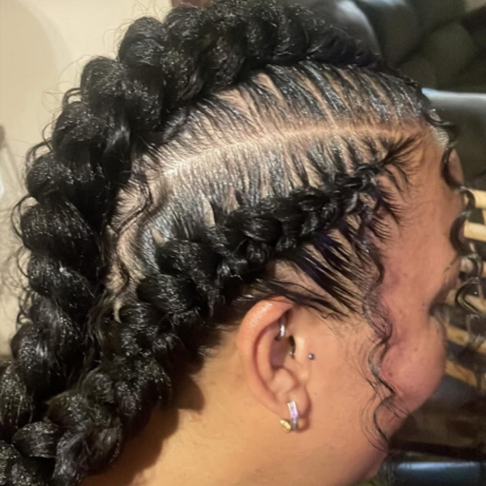 Butterfly braids at Royal Miss Braids and Beauty in Battle Creek, MI
