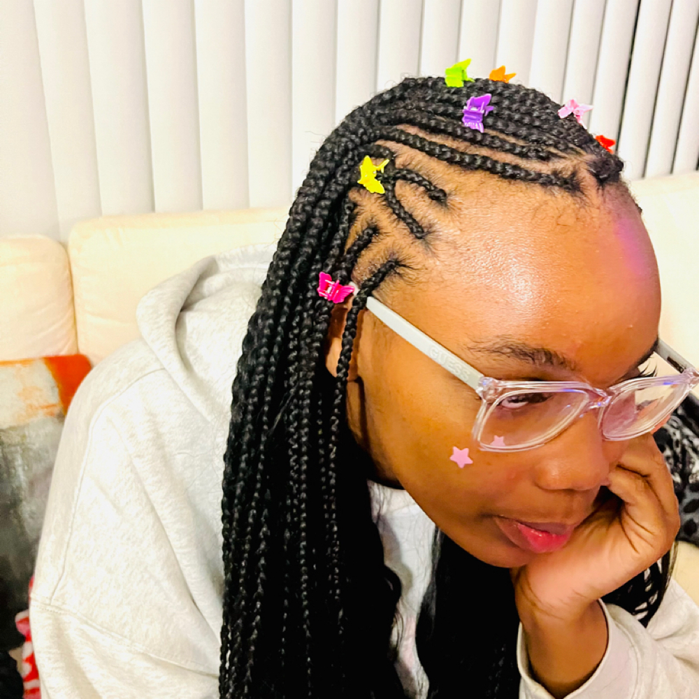French Braids- Half Head at Twisted-Tranquility in Stockton, CA