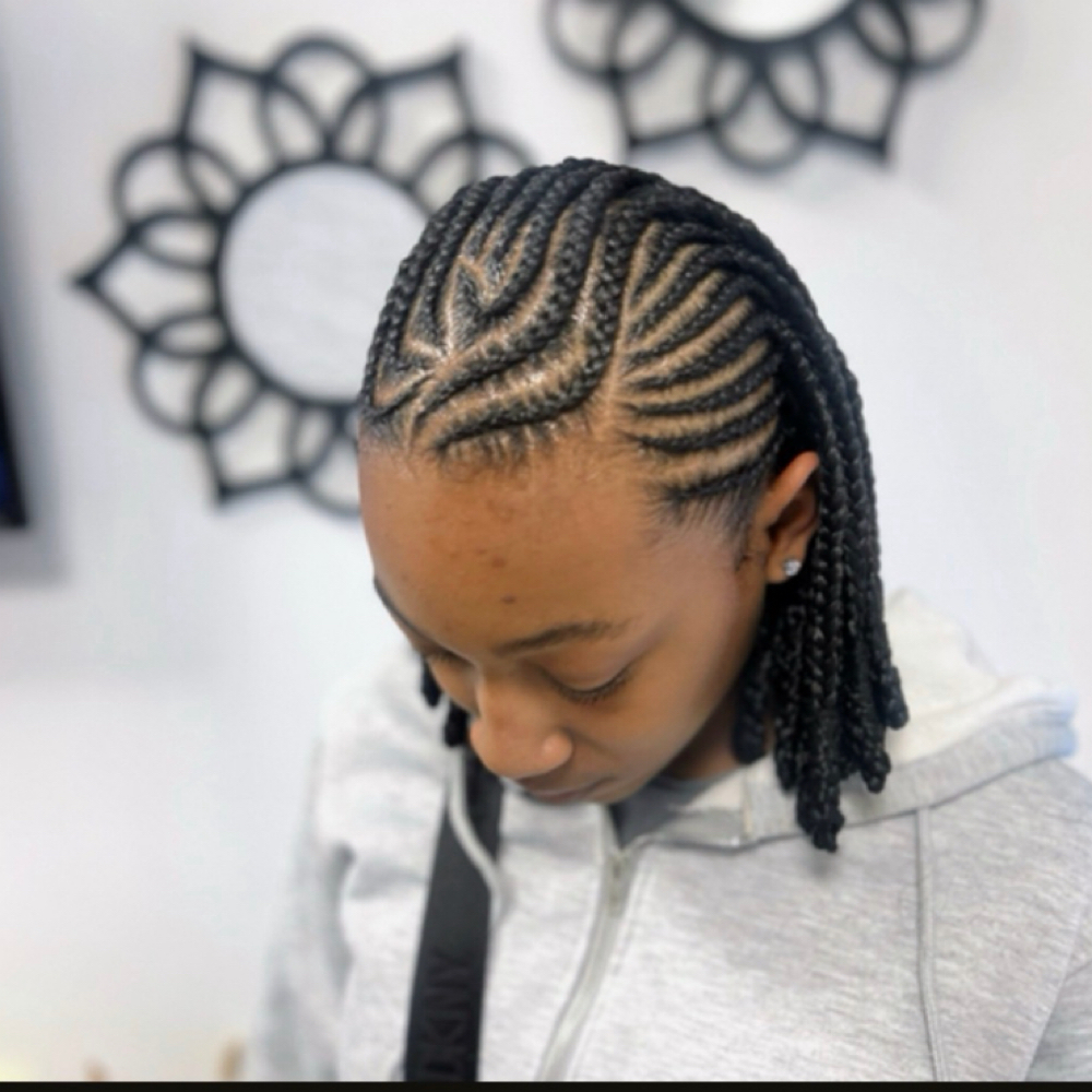 Tribal Braids With Barrel Ends at Sleek Touch By Ty Hair Braiding in Atlanta, GA