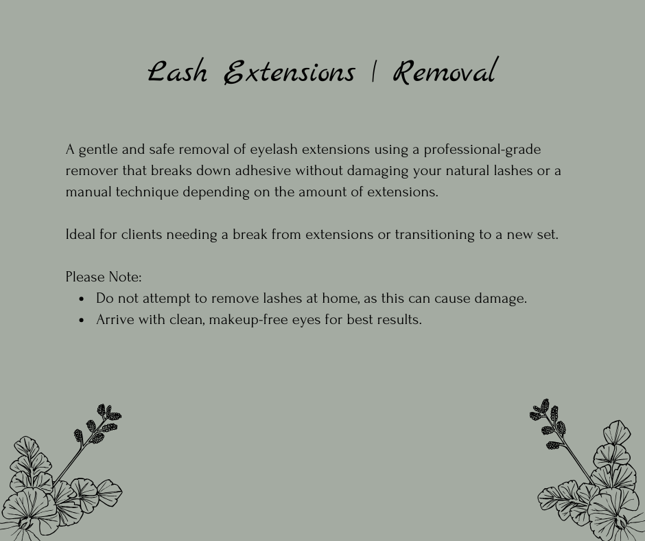 Lash Extensions | Removal
