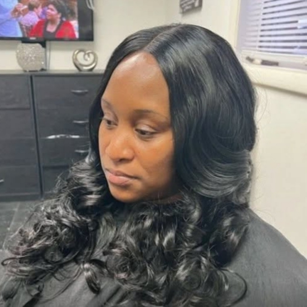 Sewin w/closure and Curls at Leandrea's in Chesterfield, VA