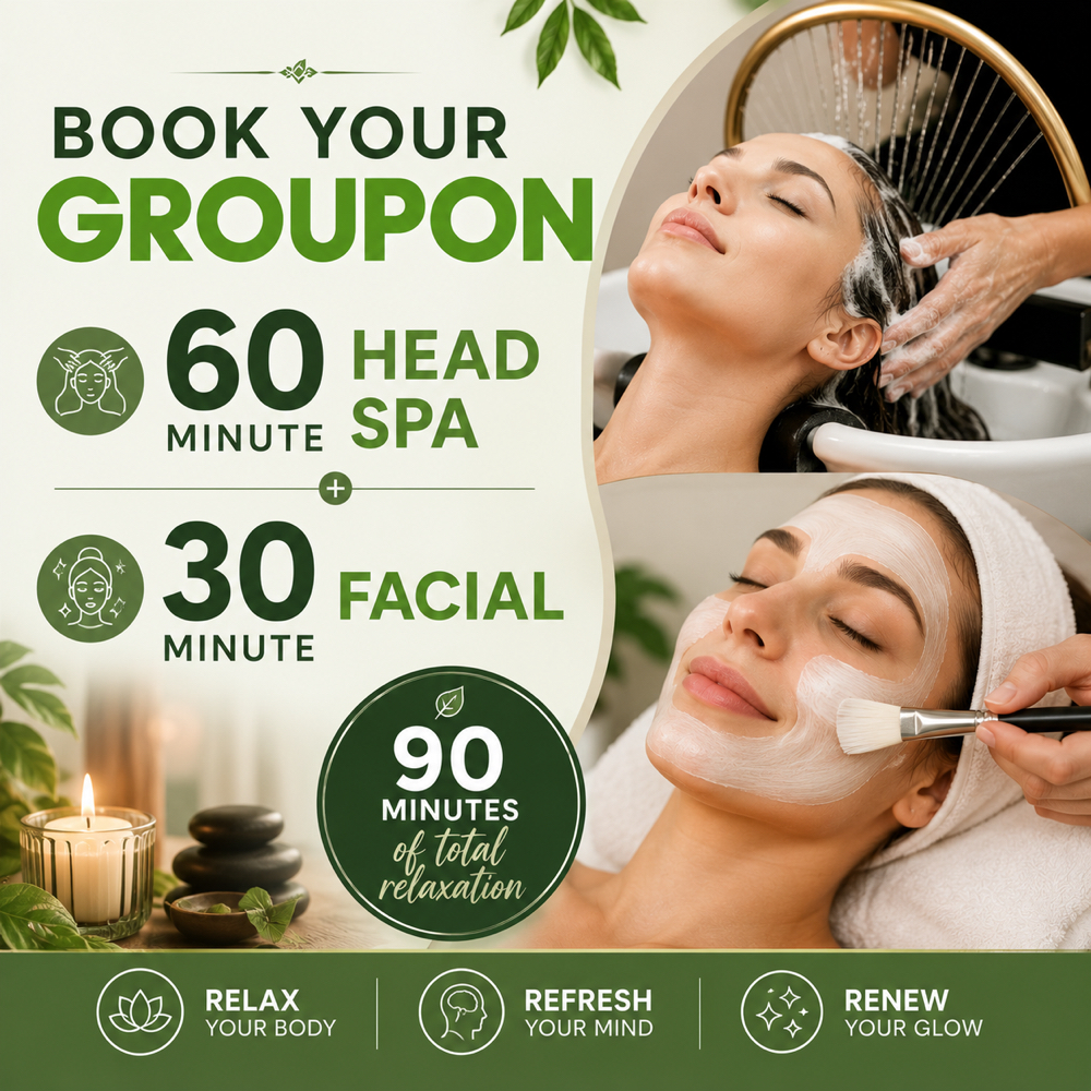 Groupon Head Spa and Facial at City Spa by Blue in Dallas, TX