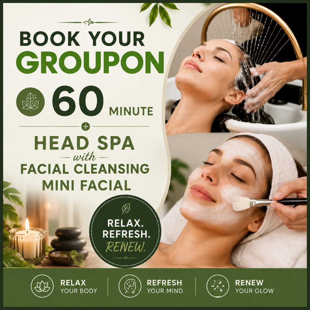 Groupon Head Spa and Facial at City Spa by Blue in Dallas, TX