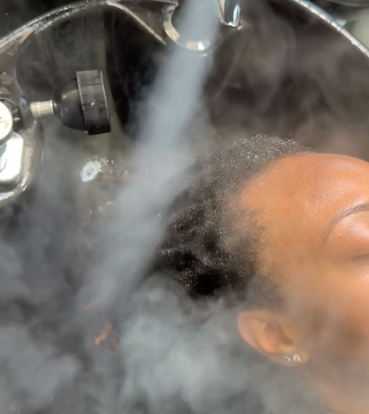 Hair steam treatment
