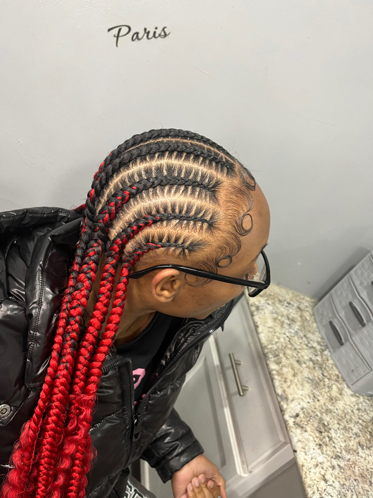 8 Stitch Braids at The Hairapist Experience in Mount morris, MI
