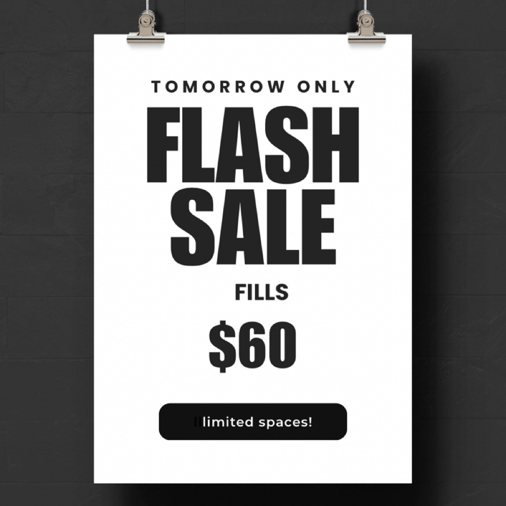 Fills 6/5 Only at Lash Bause Beauty Bar in Desoto, TX