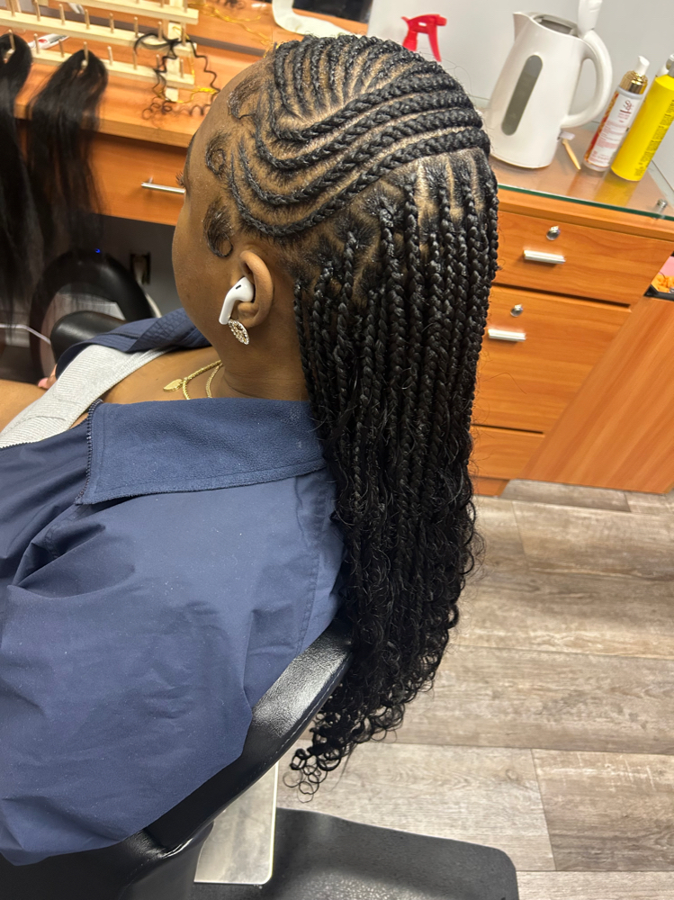 Lemonade With knottless braids at Glamourist Beauty Bar in Bellflower, CA