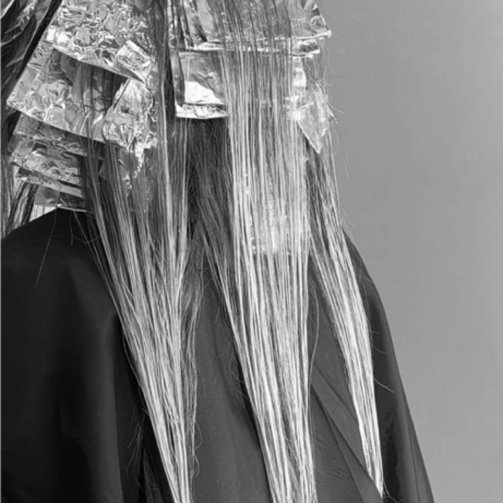 Foil + Balayage combination at Fibers Salon in Adrian, MI