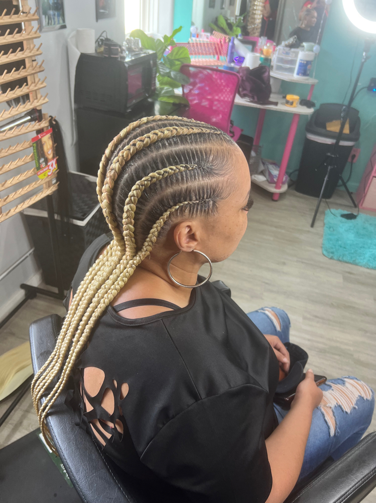 6 Feed In Braids at BraidsByLici in Kansas City, MO