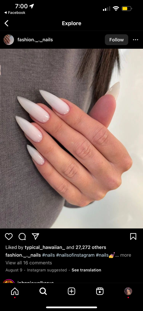 Long Acrylic Full Set One Color