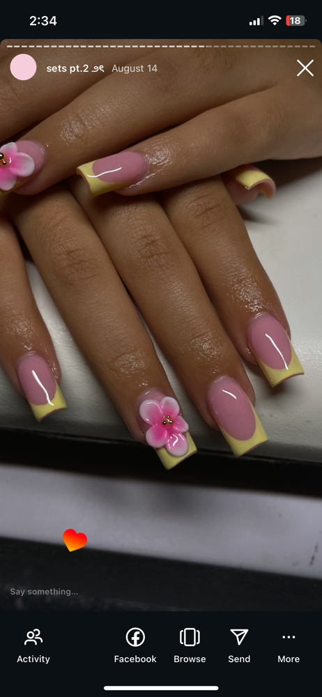 ♥ • Full Acrylic Short Set at nailsbyyxsc in Caldwell, ID