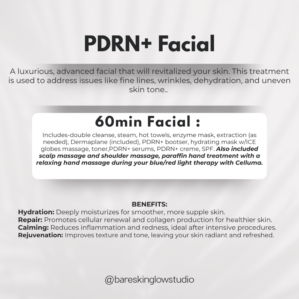 PDRN+ Facial at Bare Skin Glow Studio in Vacaville, CA