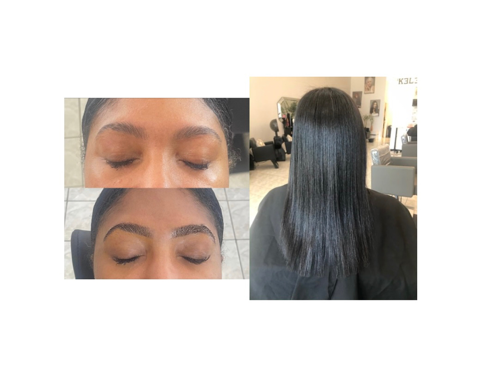 Thurs/Sat Silk Press/Brow Combo