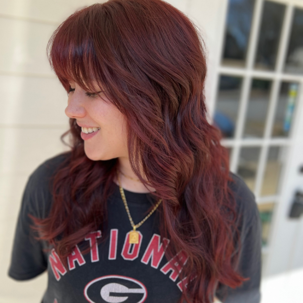 All Over Color With Cut at Elysie Rae Hair Studio in Kennesaw, GA