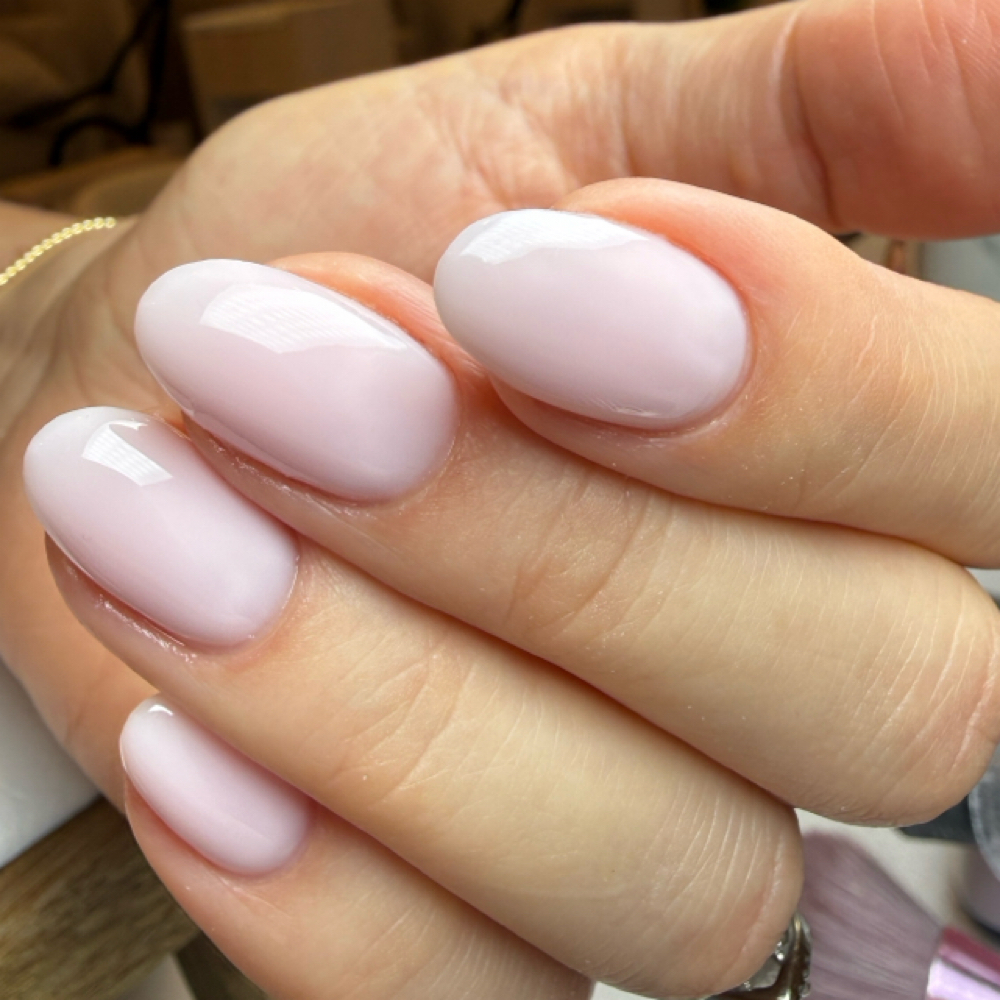 Russian Manicure Hard Gel at Gloss’em Nails Studio in Naperville, IL