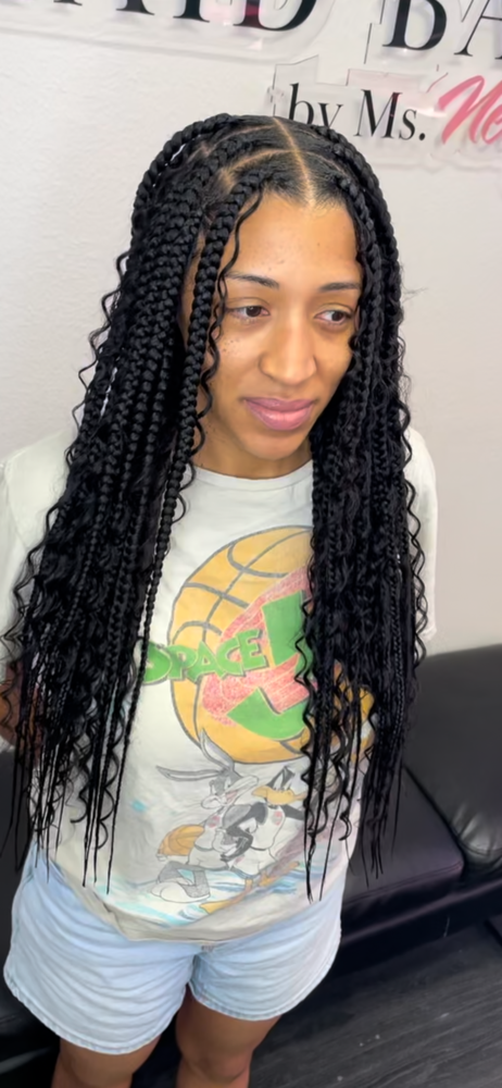 Large Boho Knotless Braids
