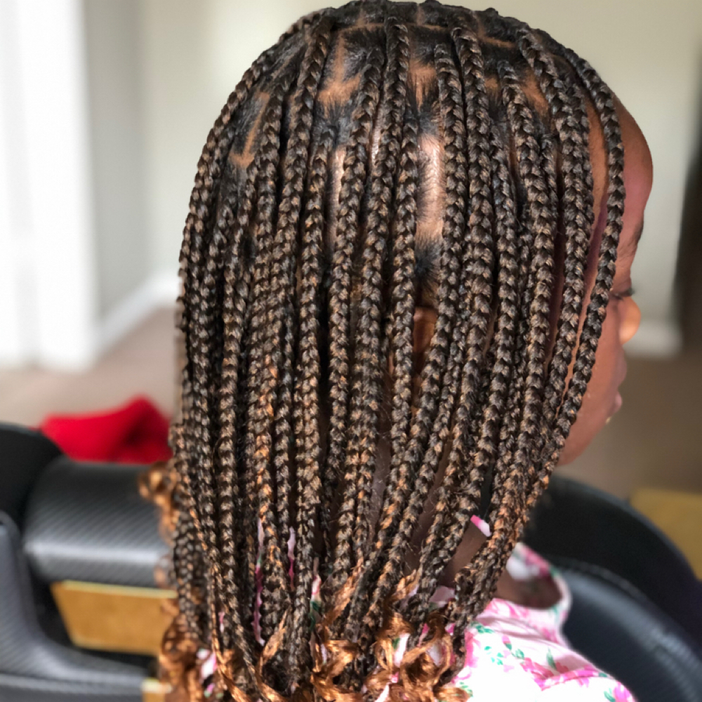 KIDS KNOTLESS $ BOX BRAIDS 4yrs-8yr at Burma The Braider