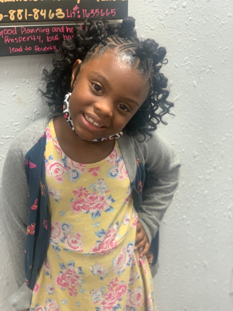 Kids Half Braids Half Crochet