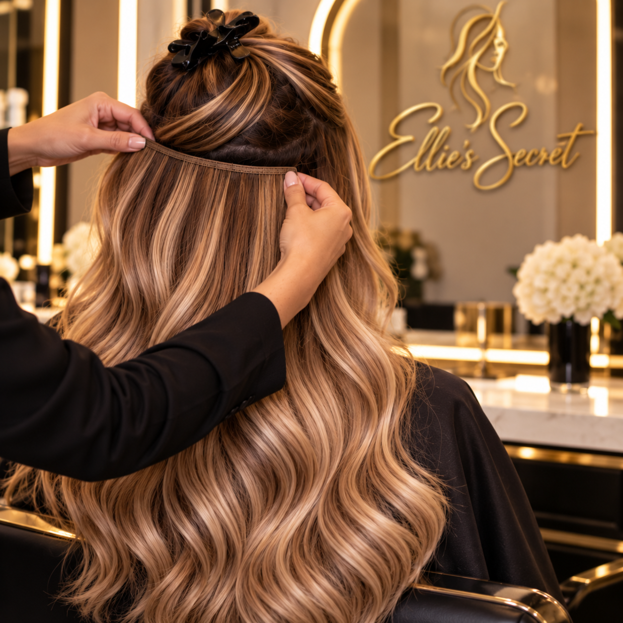 Weft Extension at Ellie’s secret salon in Irvine, CA