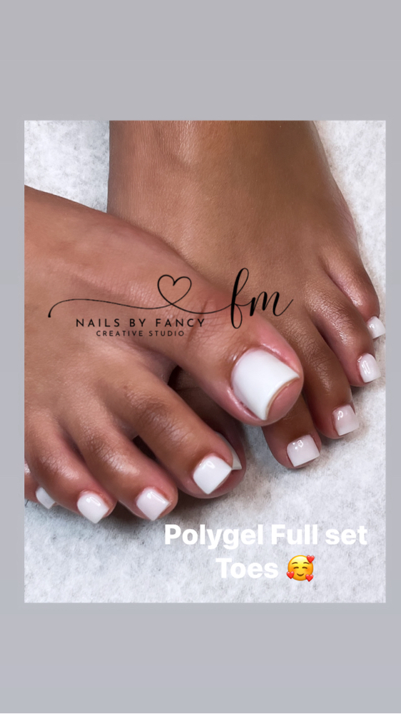 Polygel Toes Full Set