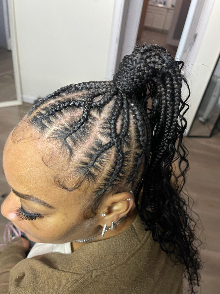 Stitch Braid Ponytail w/ Boho Piece at Opulent Beauty in Montgomery, AL